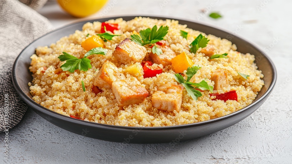 Savory Quinoa Bowl with Tofu and Vegetables Savory Quinoa Bowl with Tofu and Vegetables