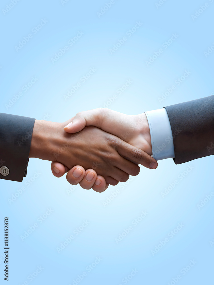 Corporate handshake between a business woman and a business man close up Corporate handshake between a business woman and a business man close up