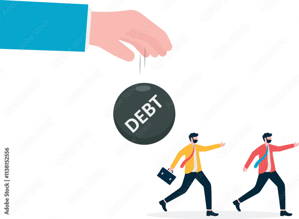 Debt try catch business team run. Illustration For Wallpaper, Banner, Background, Book Illustration, And Web Landing Page.
Debt try catch business team run. Illustration For Wallpaper, Banner, Background, Book Illustration, And Web Landing Page.