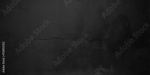 Texture of old black concrete wall as an abstract background vector. Dark black grunge textured concrete wall.
