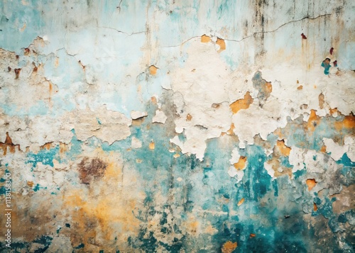 Vintage Grunge White Concrete Wall Texture, Distressed Overlay, Bird's Eye View, Old Cement Background Wallpaper