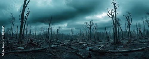 Desolate Forest Landscape w...