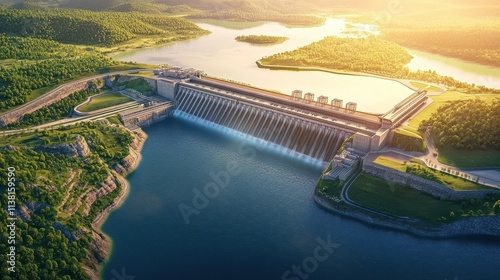 Aerial View of Hydroelectri...