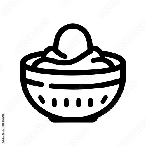 Simple Vector Icon of a Pan Batido con Palta – Logo Design Illustration