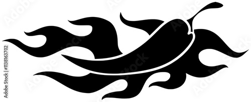 food illustration spicy silhouette hot logo red icon chili outline cooking pepper mexican spice vegetable ingredient chilli fresh restaurant shape for vector graphic background