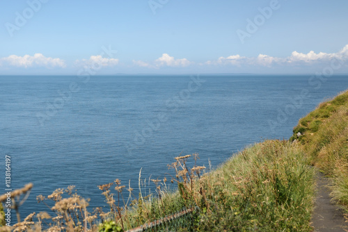 View of the Atlantic Ocean in Ilfracombe, Devon, England photo