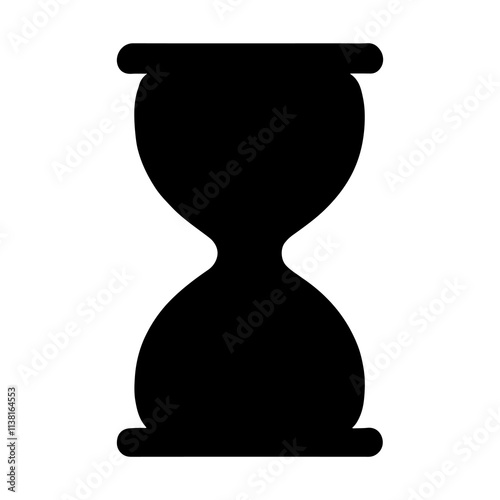 Sand hourglass silhouette icon vector illustration design on white background.