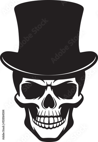 skull with a hat