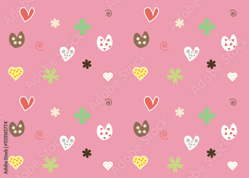 Valentine seamless pattern vector for background wallpaper decoration festival anniversary stock illustration