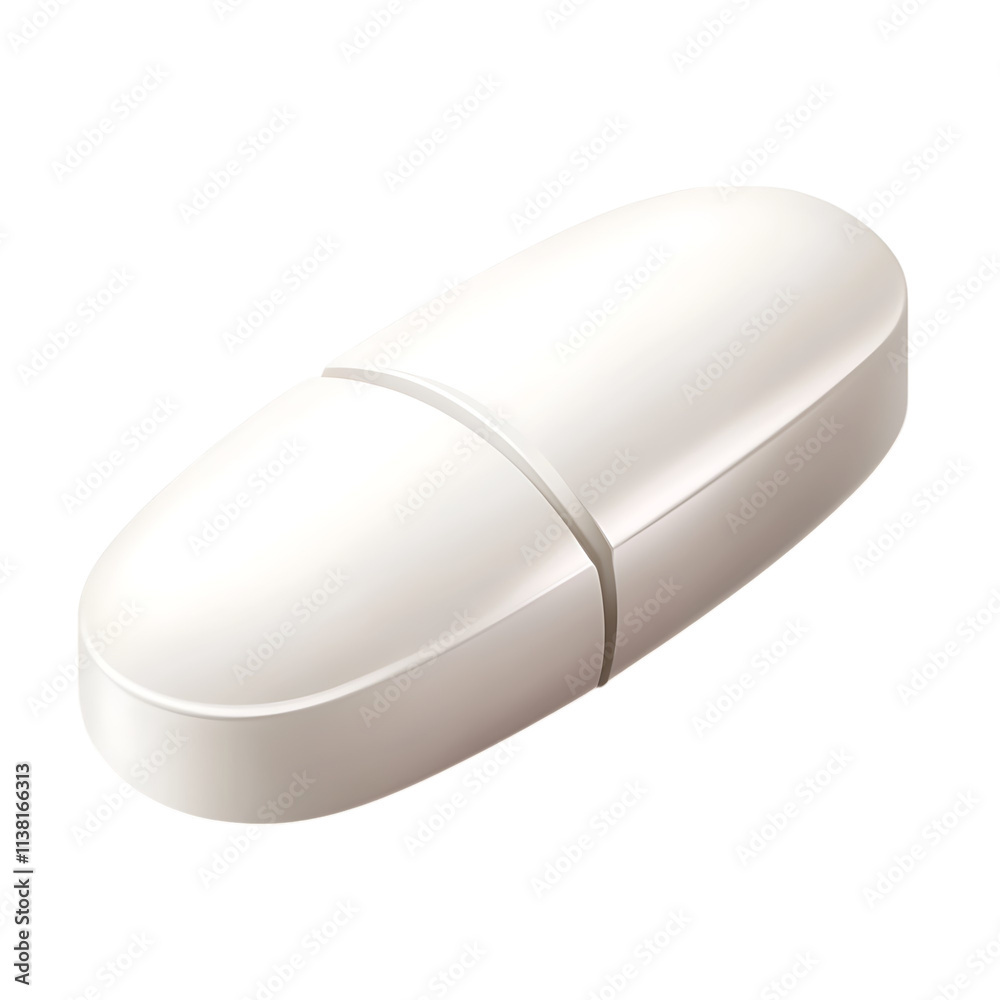 Pill isolated on white background, full depth of field Pill isolated on white background, full depth of field