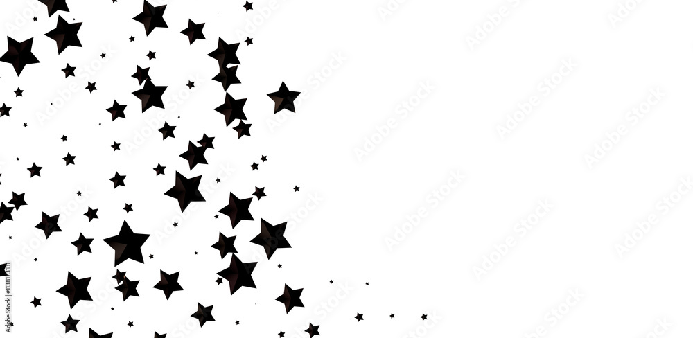 Obraz premium Stardust Christmas Shower: Mesmerizing 3D Illustration Depicting Descending Holiday Star Particles