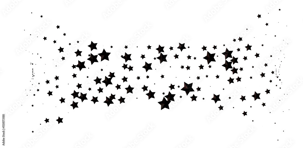 Fototapeta premium XMAS Stars - Festive christmas card. Isolated illustration white background. -