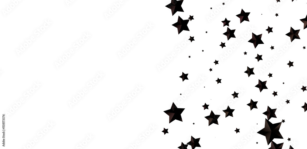 Obraz premium Twinkling Christmas Descent: Striking 3D Illustration Showcasing Falling Festive Twinkling Stars