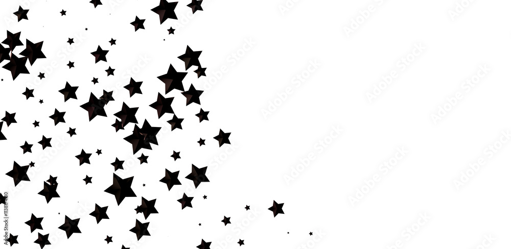 Obraz premium Stardust Christmas Shower: Mesmerizing 3D Illustration Depicting Descending Holiday Star Particles