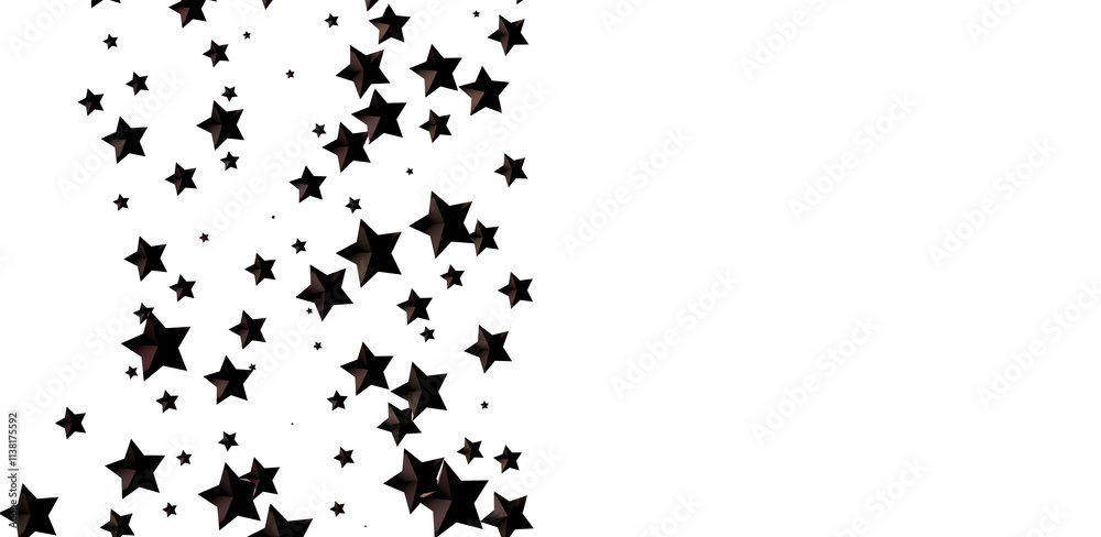 Obraz premium Starlit Christmas Plummet: Spectacular 3D Illustration Showcasing Descending Holiday Star Clusters