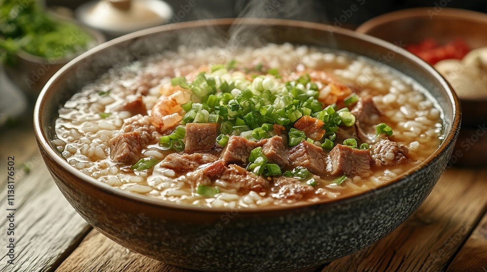 Hearty Beef and Rice Porridge - A Flavorful Culinary Delight Hearty Beef and Rice Porridge - A Flavorful Culinary Delight
