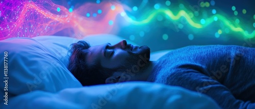 Vibrant breathing rhythm visualizer synced with sleep monitors