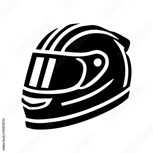 Simple Vector Icon of a Helmet – Logo Design Illustration