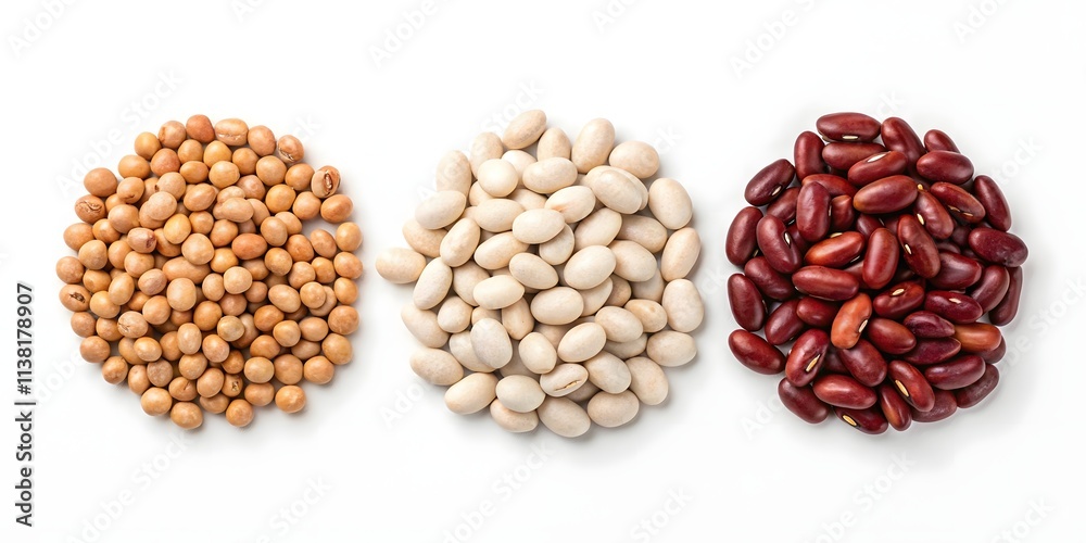 beans on white background beans on white background