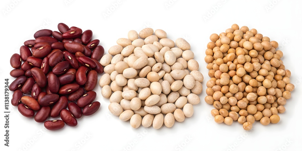 beans on white background beans on white background