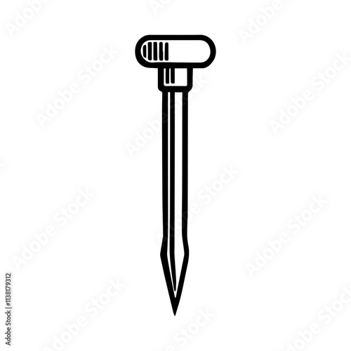 Simple Vector Icon of a Soil probes – Logo Design Illustration