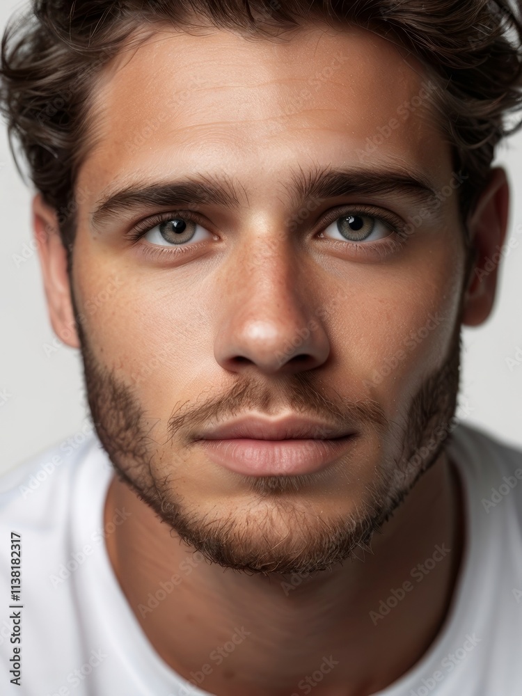 Fototapeta premium Curly-haired young man