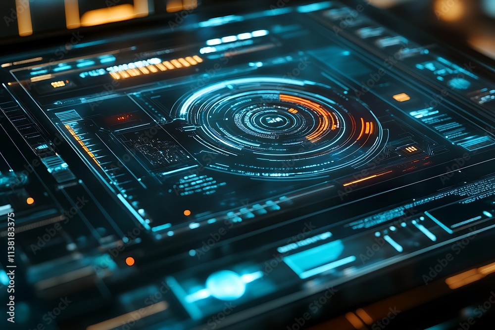 Closeup of a digital device showing artificial intelligence in action Closeup of a digital device showing artificial intelligence in action