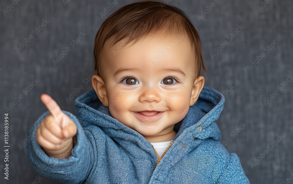 Asian boy or girl smiling with coat in studio color background Asian boy or girl smiling with coat in studio color background