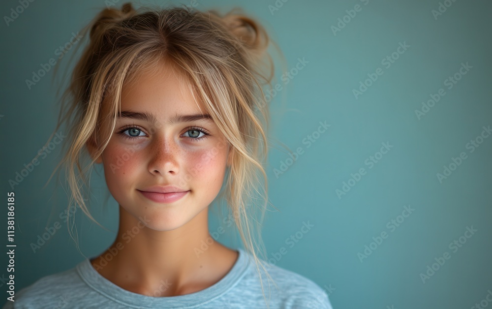 kid smiling with t-shirt in studio color background kid smiling with t-shirt in studio color background