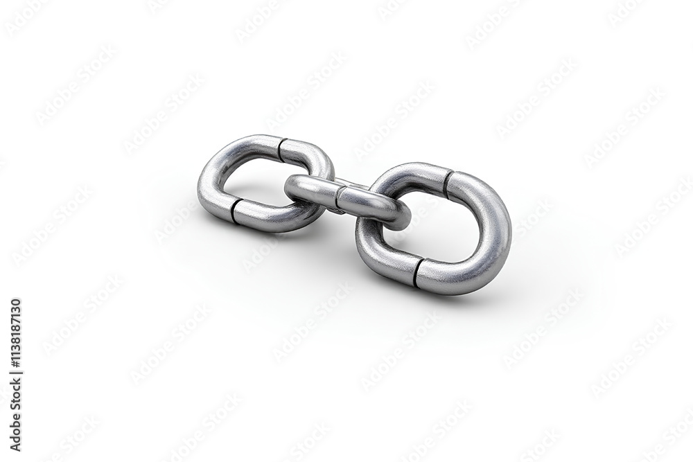 Obraz premium Broken Chain Symbolizing Freedom on White Background