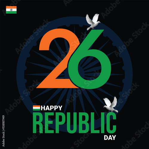 Celebrating 26 January India’s Republic Day of Pride and Unity. photo