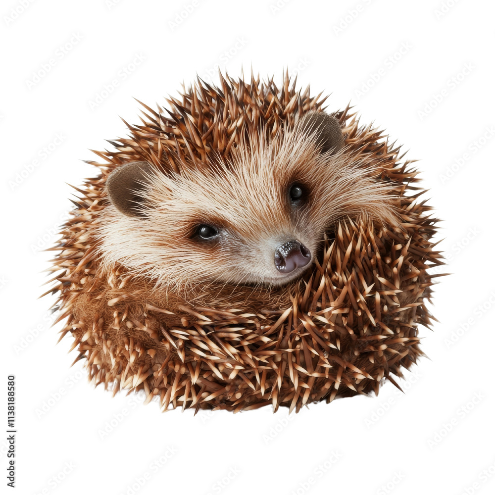 Obraz premium Tiny Hedgehog Curled Up