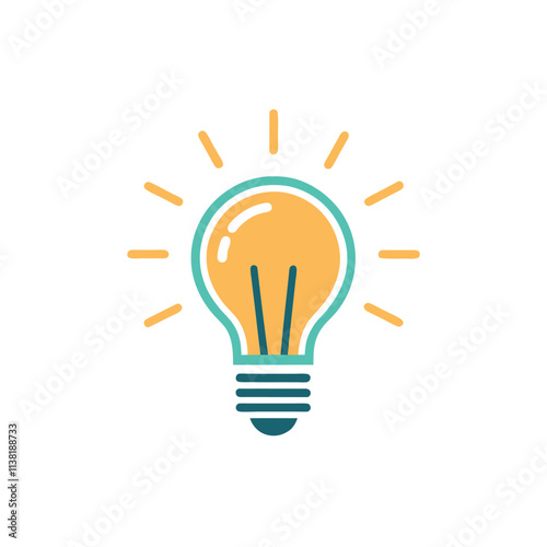 Brand Awareness Lightbulb Icon on White Background