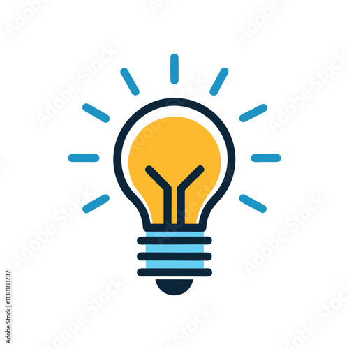 Brand Awareness Lightbulb Icon on White Background