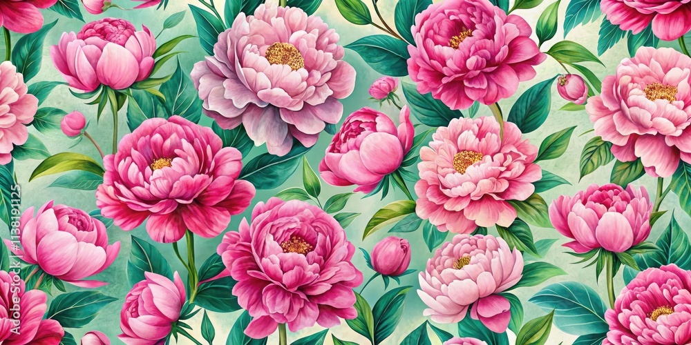 Seamless Floral Pattern with Pink Peonies - Retro Collage Design for Wedding Stationery, Greetings, Wallpapers, Fashion, Backgrounds, Textures, DIY Projects, and Cards Seamless Floral Pattern with Pink Peonies - Retro Collage Design for Wedding Stationery, Greetings, Wallpapers, Fashion, Backgrounds, Textures, DIY Projects, and Cards