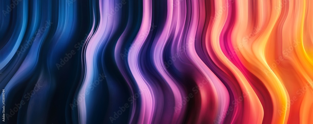 Digital art of AI producing abstract visuals with color gradients Digital art of AI producing abstract visuals with color gradients