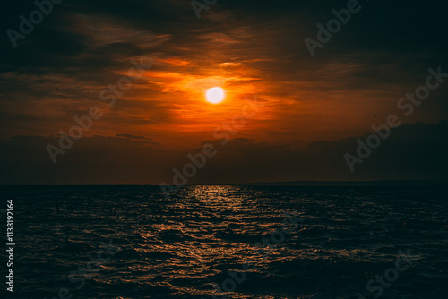 Sunset over the sea
