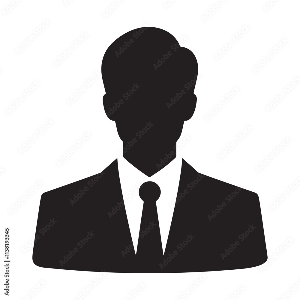 People silhouette icon vector. User flat icon. Man Profile silhouette vector art 3 People silhouette icon vector. User flat icon. Man Profile silhouette vector art 3