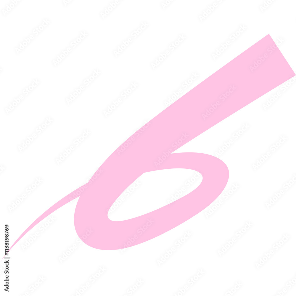 Pink Ribbon Shape for Decorations and Abstract Design Pink Ribbon Shape for Decorations and Abstract Design