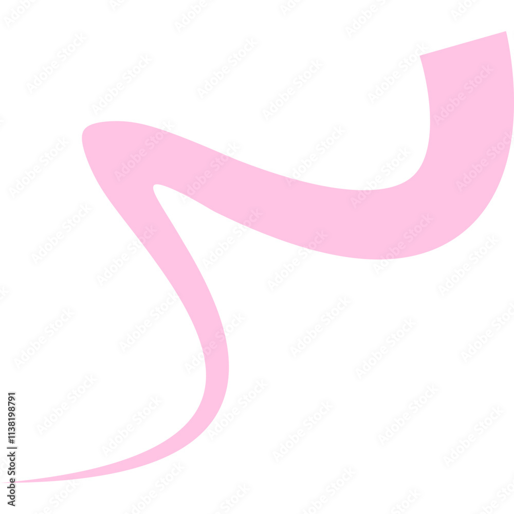Pink Ribbon Shape for Decorations and Abstract Design Pink Ribbon Shape for Decorations and Abstract Design