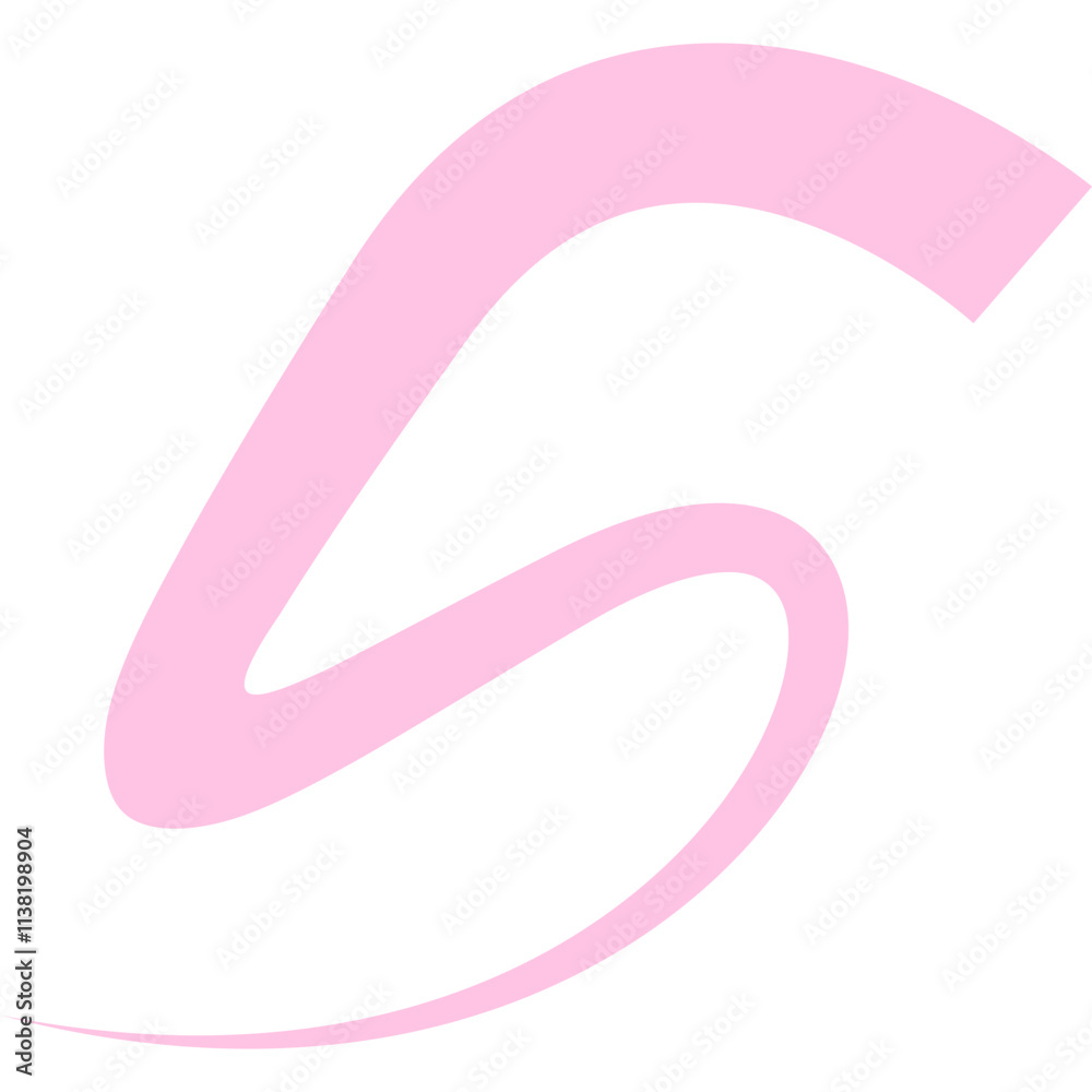Pink Ribbon Shape for Decorations and Abstract Design Pink Ribbon Shape for Decorations and Abstract Design