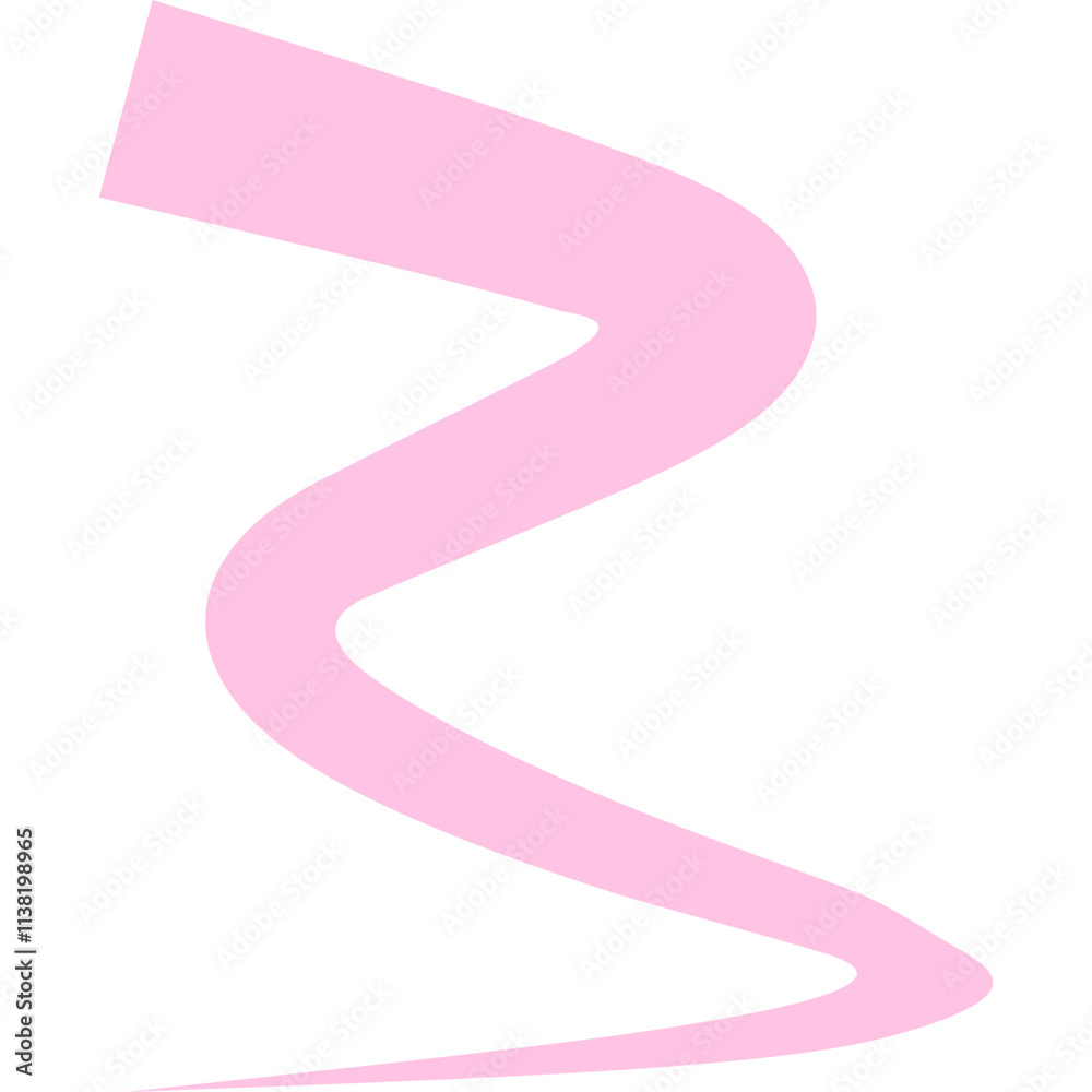 Naklejka premium Pink Ribbon Shape for Decorations and Abstract Design