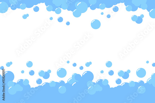 soap foam bubbles suds framing shower gel, shampoo, shaving, mousse illustration