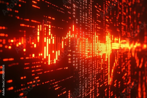 Wallpaper Mural Falling stock prices and declining market trends on a digital display  Torontodigital.ca