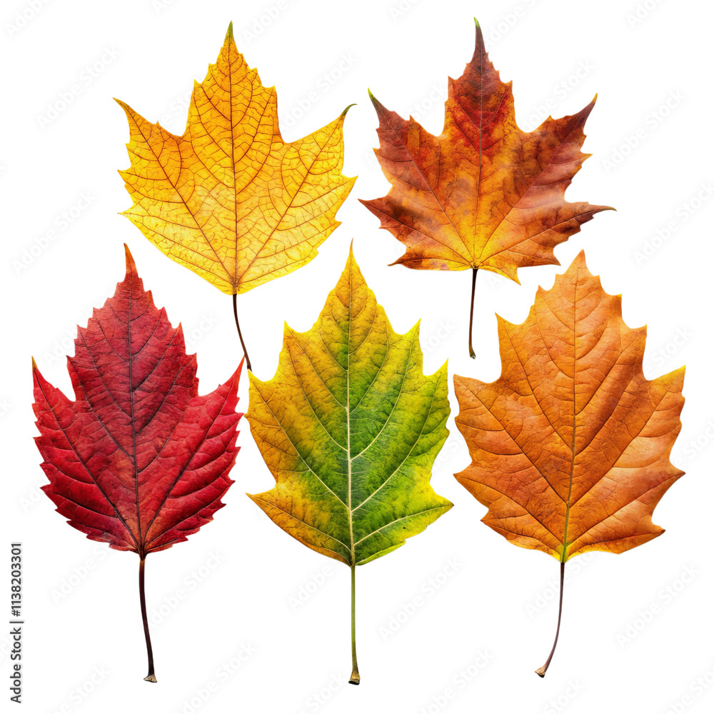 Obraz premium autumn leaves isolated on white