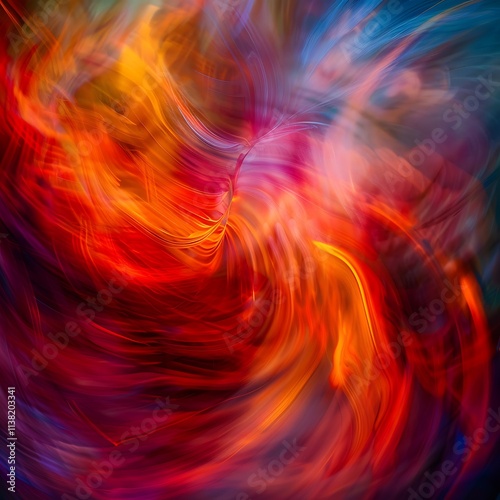 Vibrant abstract swirls digital art colorful background creative expression close-up visual impact