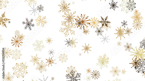 Wallpaper Mural new year pattern. Christmas theme, golden openwork shiny snowflakes, star, 3D rendering. Torontodigital.ca