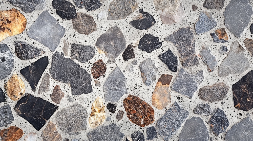 Textured Stone Aggregate Concrete Surface Textured Stone Aggregate Concrete Surface
