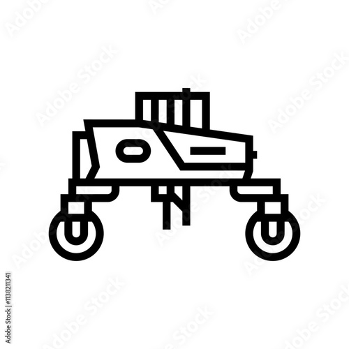 agricultural robot harvests line icon vector. agricultural robot harvests sign. isolated contour symbol black illustration