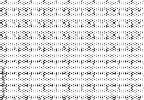 Radial halftone spotted gradient background. Dotted stains concentric texture with fading effect. Black and white circle shade wallpaper. Grunge rough vector. Monochrome geometric backdrop.